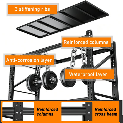 Heavy Duty Garage Shelving,73"H 3000LBS Load Capacity Metal Garage Storage Shelves Adjustable Industrial Shelving Unit for Garage,Warsehouse,Workshop